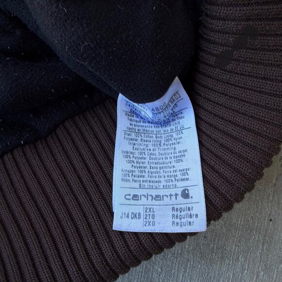 Vintage Y2K Carhartt J14 DKB faded brown work wear jacket - Picture 5 of 9